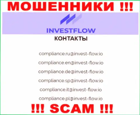 Связаться с интернет-жуликами Invest-Flow сможете по данному адресу электронной почты (информация взята была с их веб-сайта)
