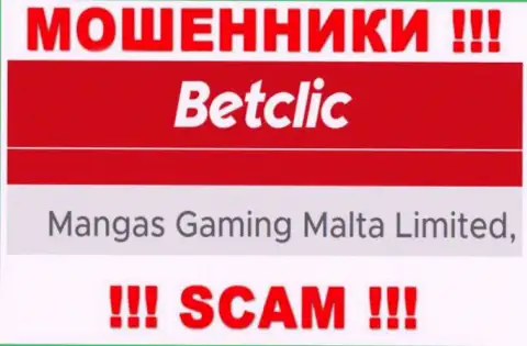 Жульническая контора BetClic в собственности такой же противозаконно действующей конторе Mangas Gaming Malta Limited