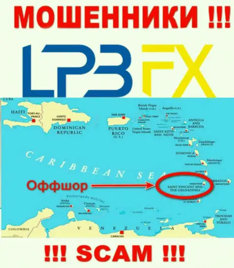 LPB FX свободно обувают, поскольку обосновались на территории - Saint Vincent and the Grenadines