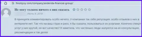 Комментарий о Anderida Group - отжимают вложенные средства