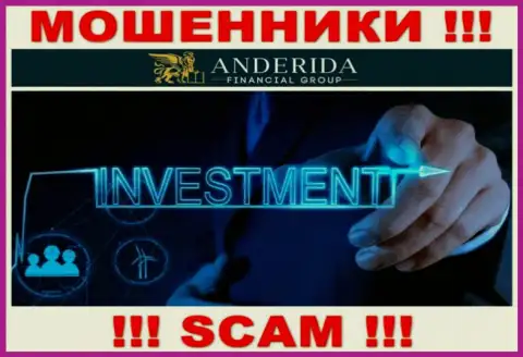 Anderida Group обманывают, предоставляя противозаконные услуги в сфере Инвестиции