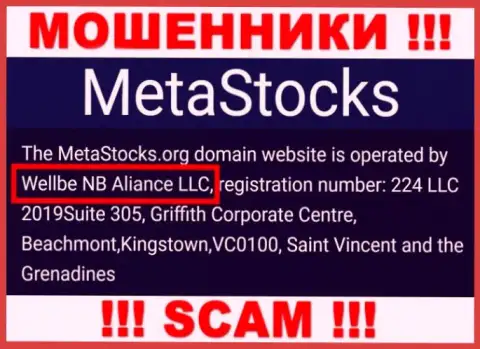 Юридическое лицо организации Meta Stocks - Wellbe NB Aliance LLC, информация взята с официального сайта