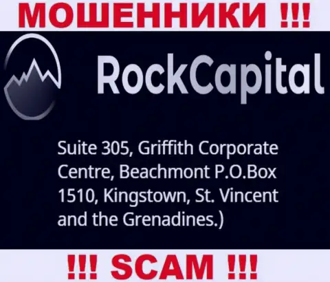 За надувательство клиентов разводилам Rock Capital точно ничего не будет, потому что они засели в офшоре: Suite 305 Griffith Corporate Centre, Kingstown, P.O. Box 1510 Beachmout Kingstown, St. Vincent and the Grenadines