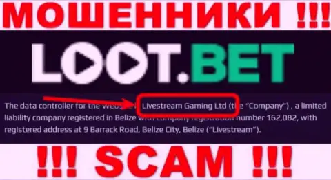 Вы не сможете уберечь собственные денежные средства работая с компанией LootBet, даже если у них имеется юридическое лицо Livestream Gaming Ltd
