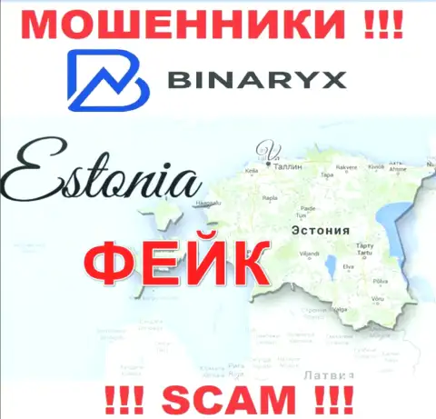 Офшорная юрисдикция организации Binaryx OÜ на ее веб-сайте представлена липовая, будьте очень бдительны !!!