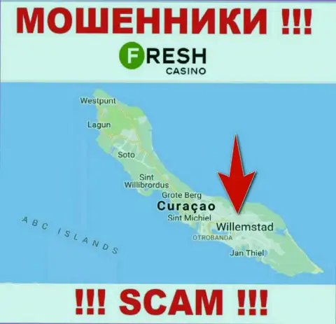 Curaçao - здесь, в оффшоре, отсиживаются обманщики Fresh Casino