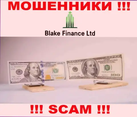 В дилинговой конторе Blake Finance Ltd заставляют заплатить дополнительно налоговые сборы за возврат денежных средств - не делайте этого