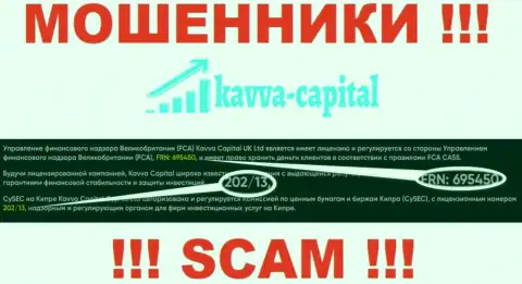 Вы не возвратите деньги из конторы Kavva Capital Cyprus Ltd, даже если узнав их номер лицензии на осуществление деятельности с официального web-сервиса