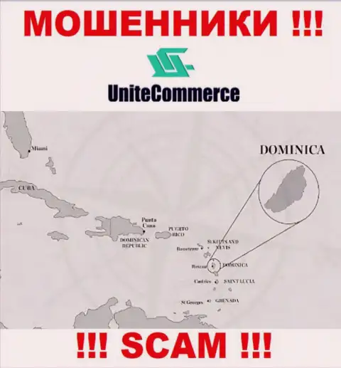 UniteCommerce расположились в оффшорной зоне, на территории - Содружества Доминики