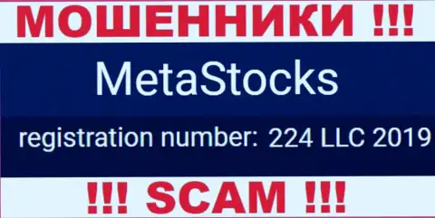 Во всемирной internet сети промышляют обманщики MetaStocks !!! Их номер регистрации: 224 LLC 2019