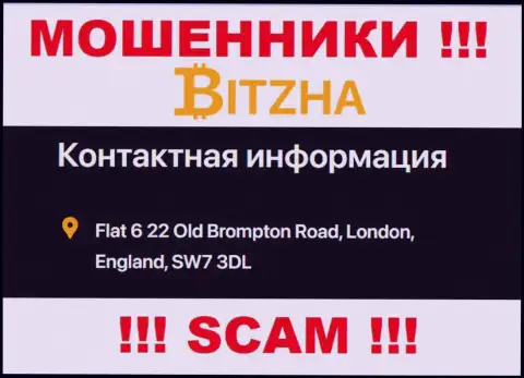 Доверять инфе, что Bitzha24 разместили на своем web-сайте, относительно адреса регистрации, не стоит