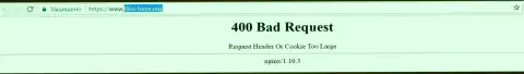 Официальный портал forex брокера Фибо Форекс несколько дней заблокирован и показывает - 400 Bad Request