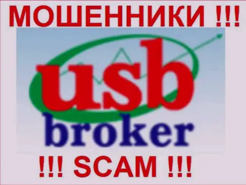 Логотип мошеннической форекс брокерской компании ЮСБ Брокер
